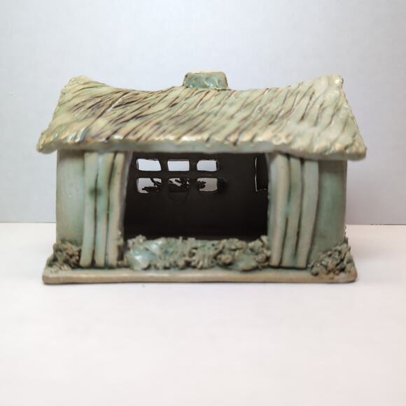 Malahide Pottery Irish Cottage Tea Light Holder Fairy Garden Made in Ireland - Picture 3 of 8
